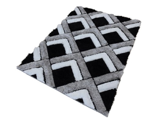 Тъкан килим 3D SHAGGY GRANDE 400 black p Тъкан килим 3D SHAGGY GRANDE 400 black p